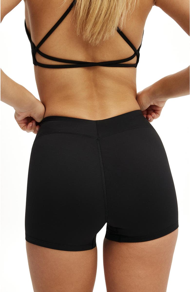 COTTON ON BODY Women's Active Ultra Luxe Invisible Scrunch V Shortie Short, Alternate, color, Black