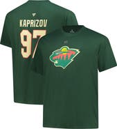 FANATICS Men's Fanatics Kirill Kaprizov Dark Green Minnesota Wild Big &Tall Name & Number T-Shirt