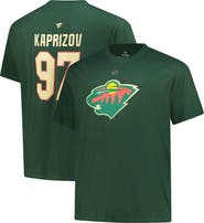 FANATICS Men's Fanatics Kirill Kaprizov Dark Green Minnesota Wild Big &Tall Name & Number T-Shirt