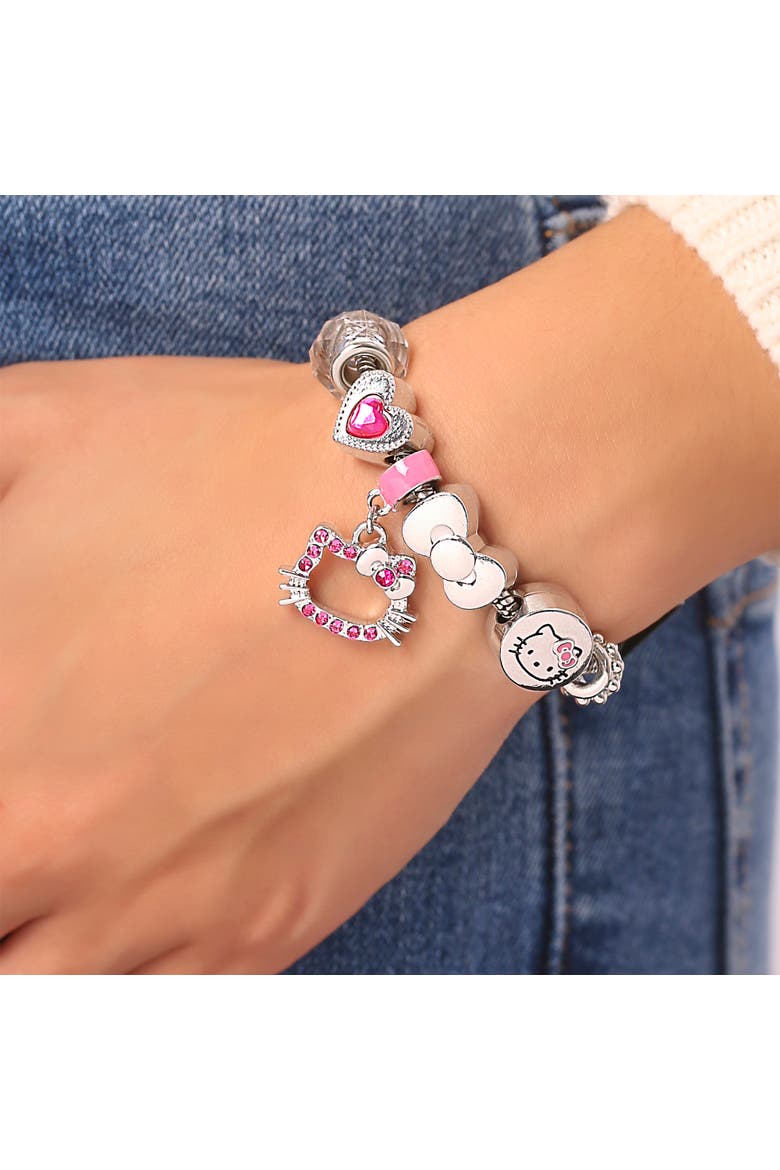 7'' Fashion Charm Bead Bracelet, Alternate, color, Silver