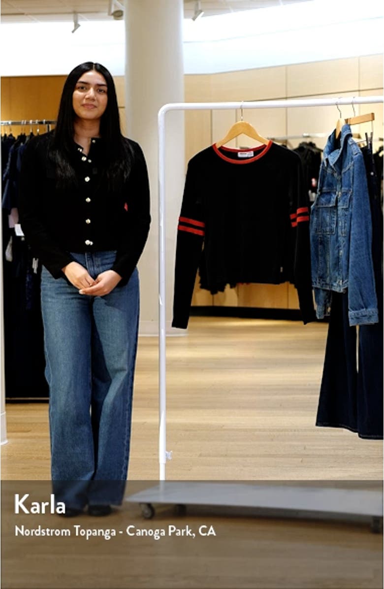 Kimana Stripe Raglan Sleeve Organic Cotton Top, sales video thumbnail