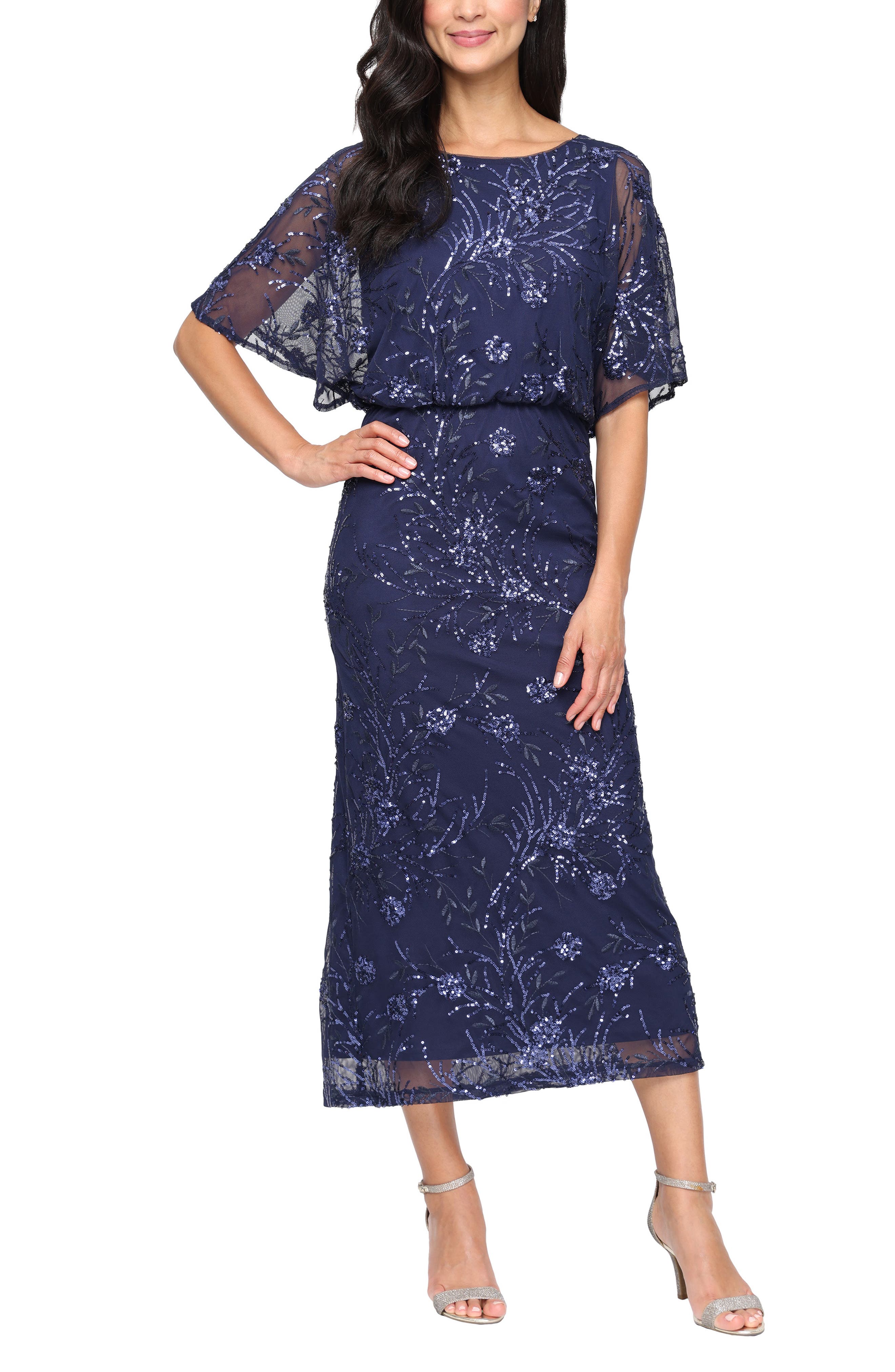 Sequin Blouson Bodice Gown - image 3
