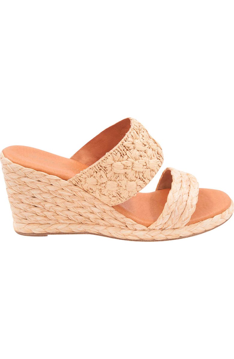 André Assous Nolita Wedge Slide Sandal, Alternate, color, Natural