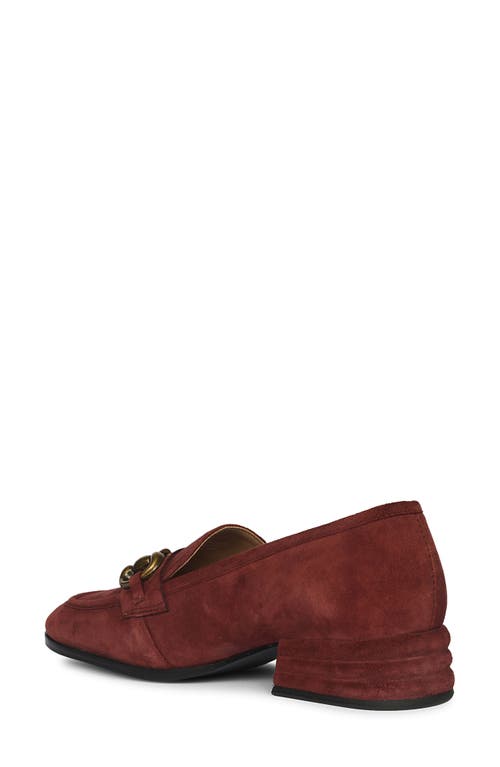 Saint G Jacqueline Suede Loafer Pump In Burgundy