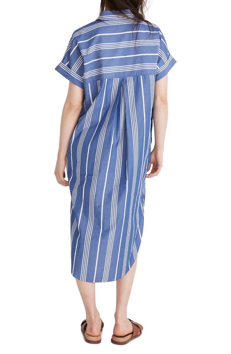 Madewell Philly Stripe Cotton Midi Shirtdress, Alternate, color, 