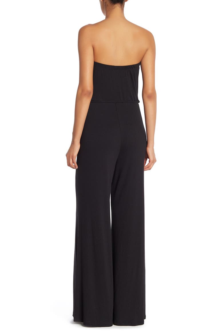 Strapless Tube Jumpsuit, Alternate, color, BLACK