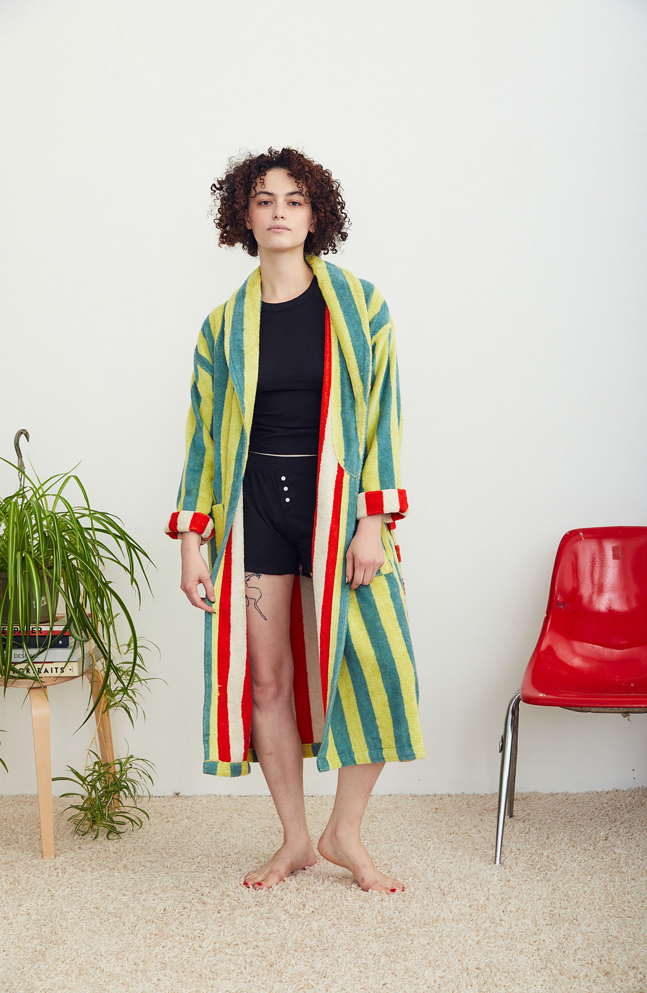 Dusen Dusen Stripe Terry Bathrobe | Nordstrom