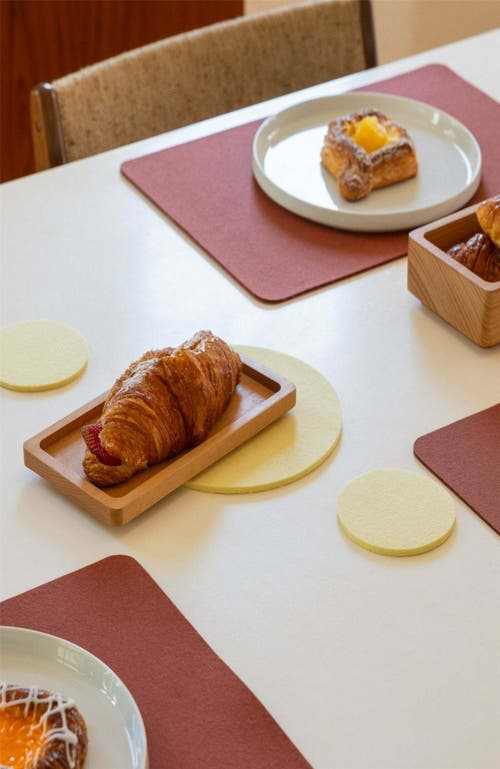 Graf & Lantz Graf Lantz Merino Wool 8" Round Trivet In Limoncello