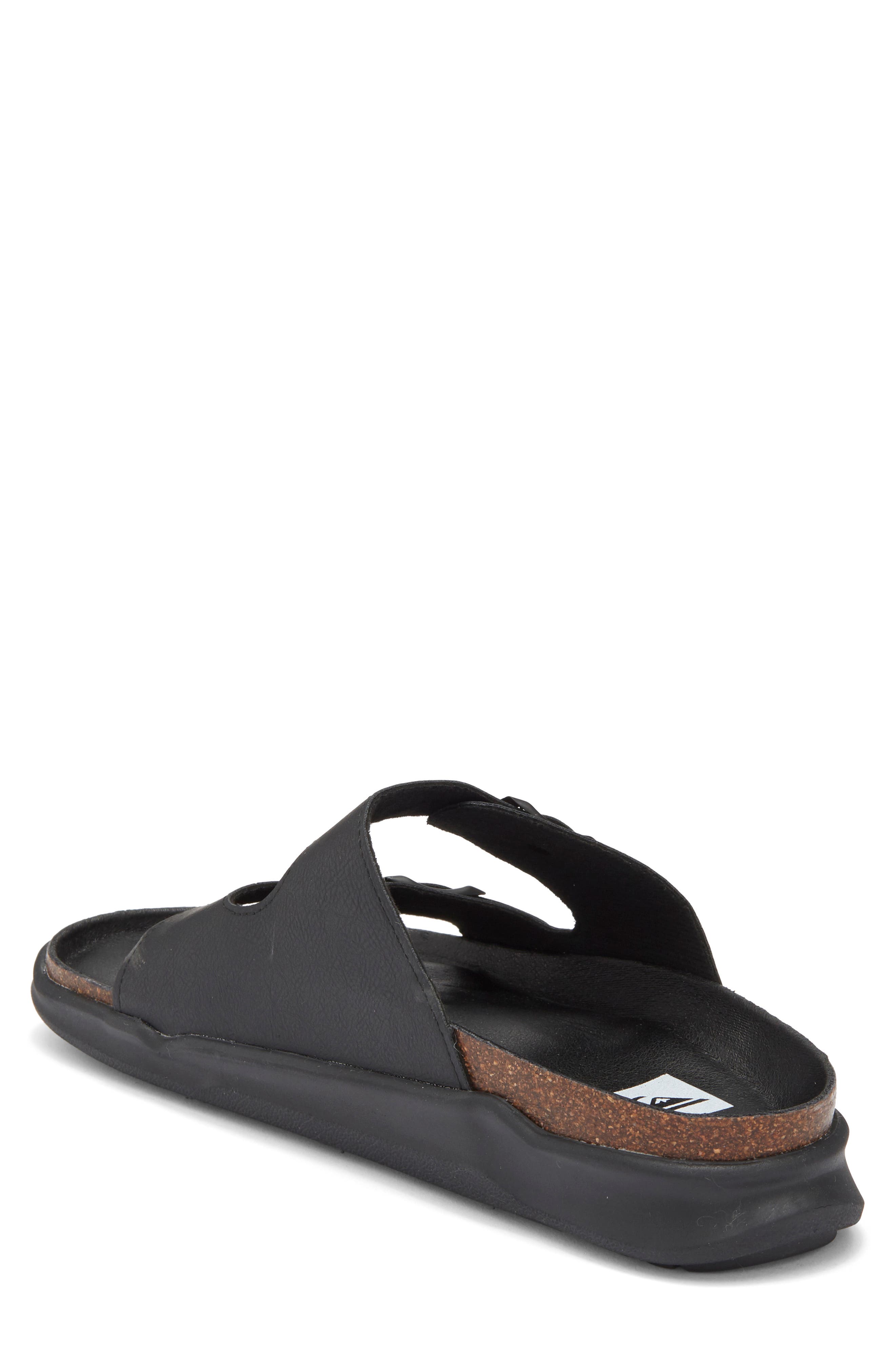 Quiksilver Deck Double Strap Slide Sandal, Alternate, color, Black