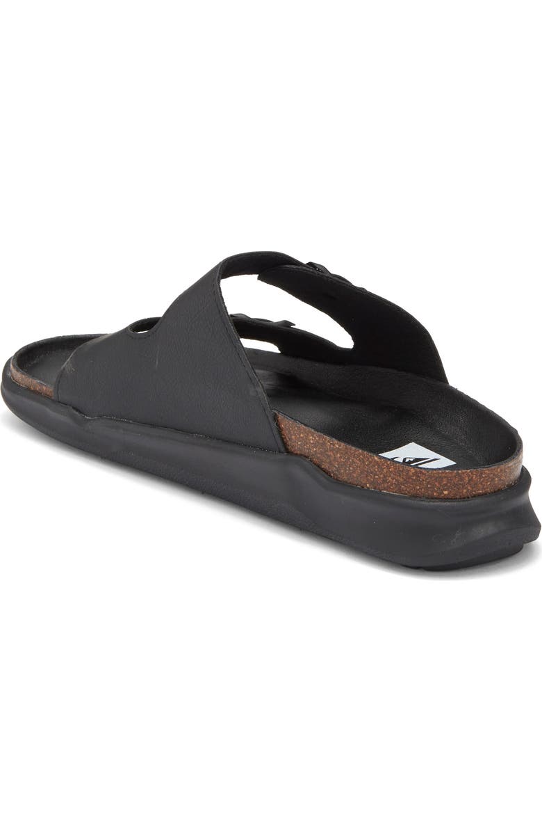 Quiksilver Deck Double Strap Slide Sandal, Alternate, color, Black