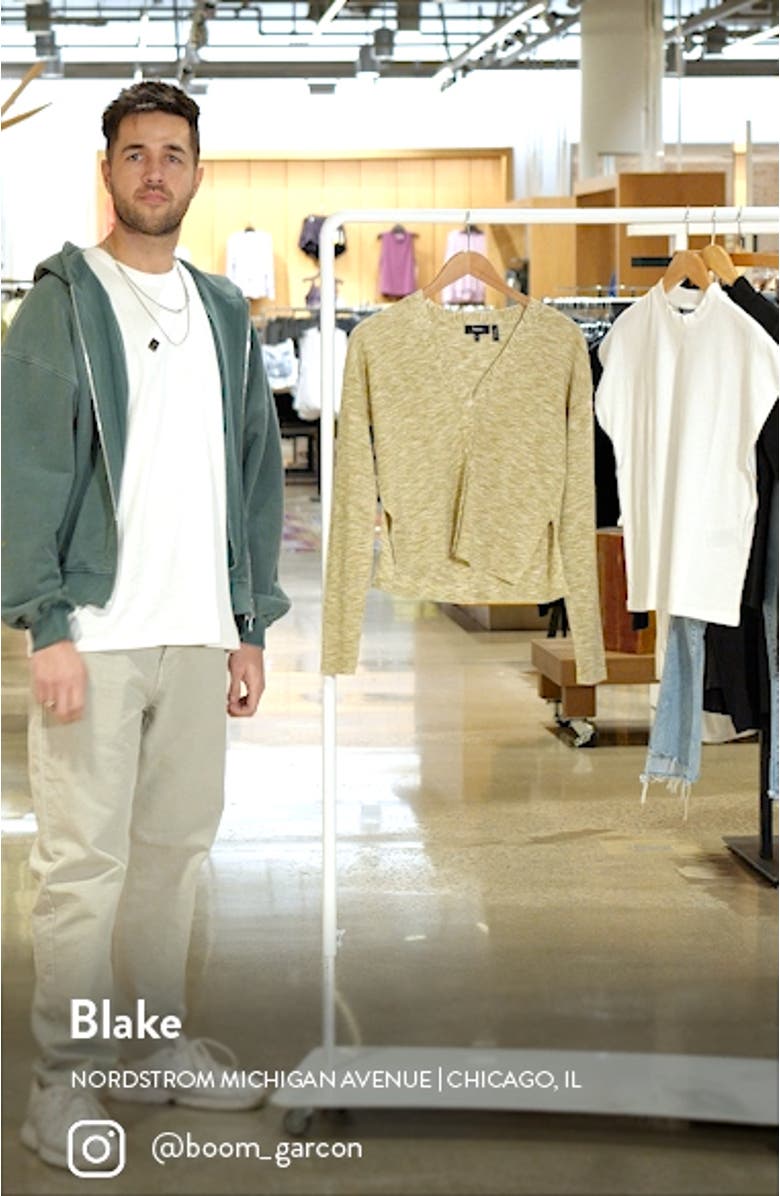 Hanalee Space Dye Linen Blend Cardigan, sales video thumbnail