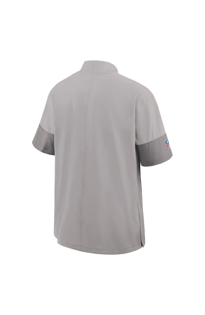 Nike Men's Nike Gray Miami Dolphins Sideline Short Sleeve Quarter-Zip Performance Coach Jacket, Alternate, color, Gray