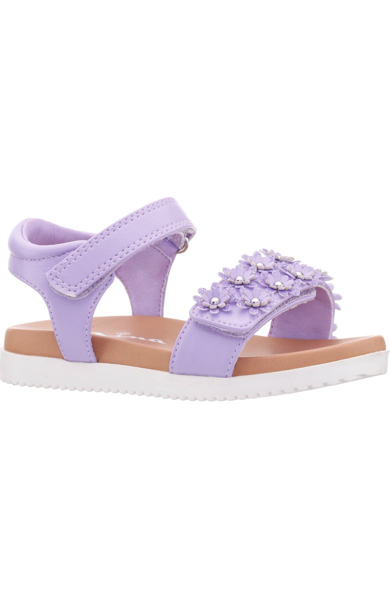 Nina Kids' Neriah Sandal, Main, color, Purple Plzd/Glitter