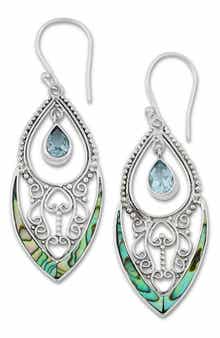 Abalone Drop Earrings