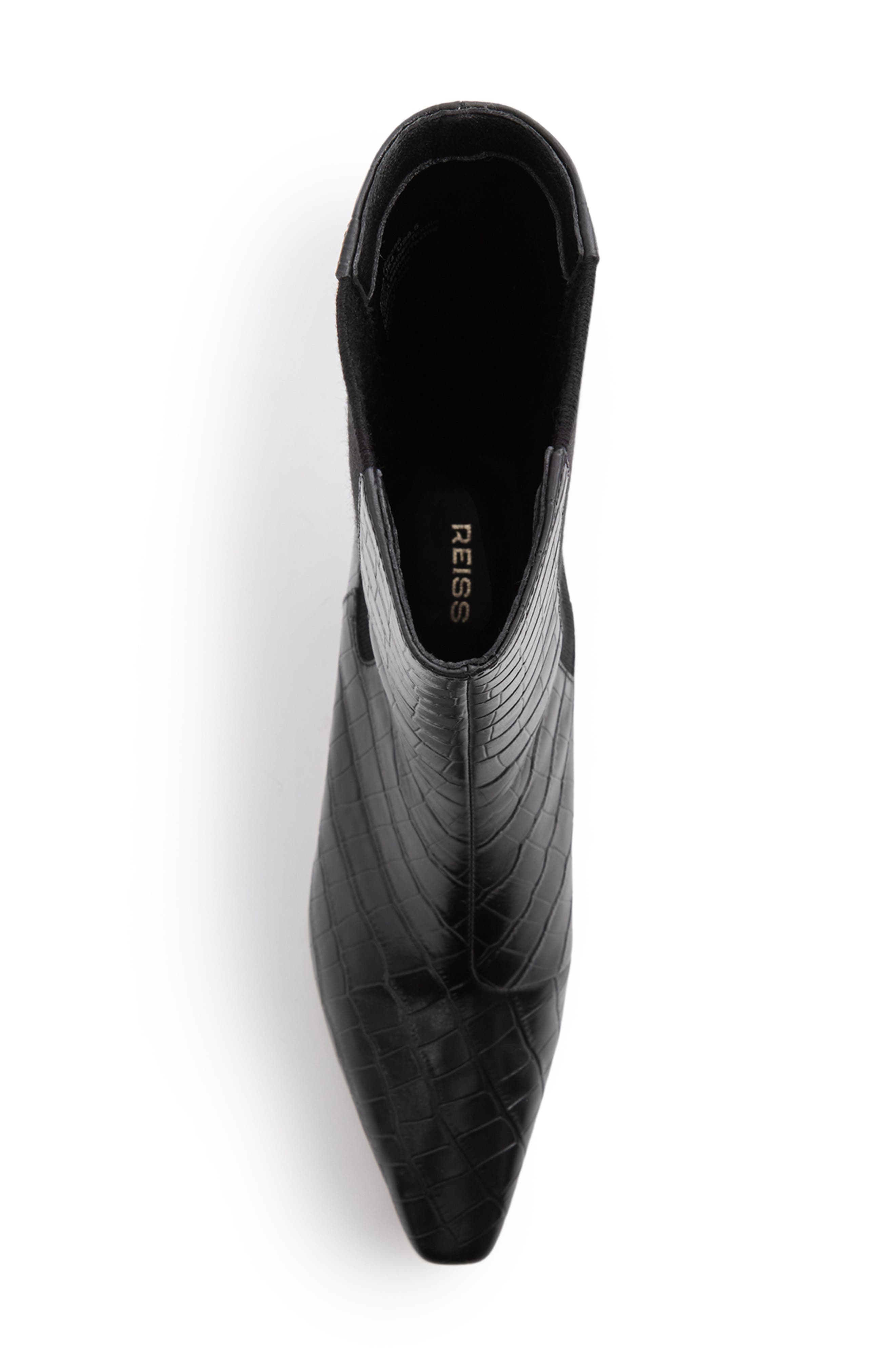 Reiss Mina Croc Embossed Chelsea Boot, Alternate, color, 