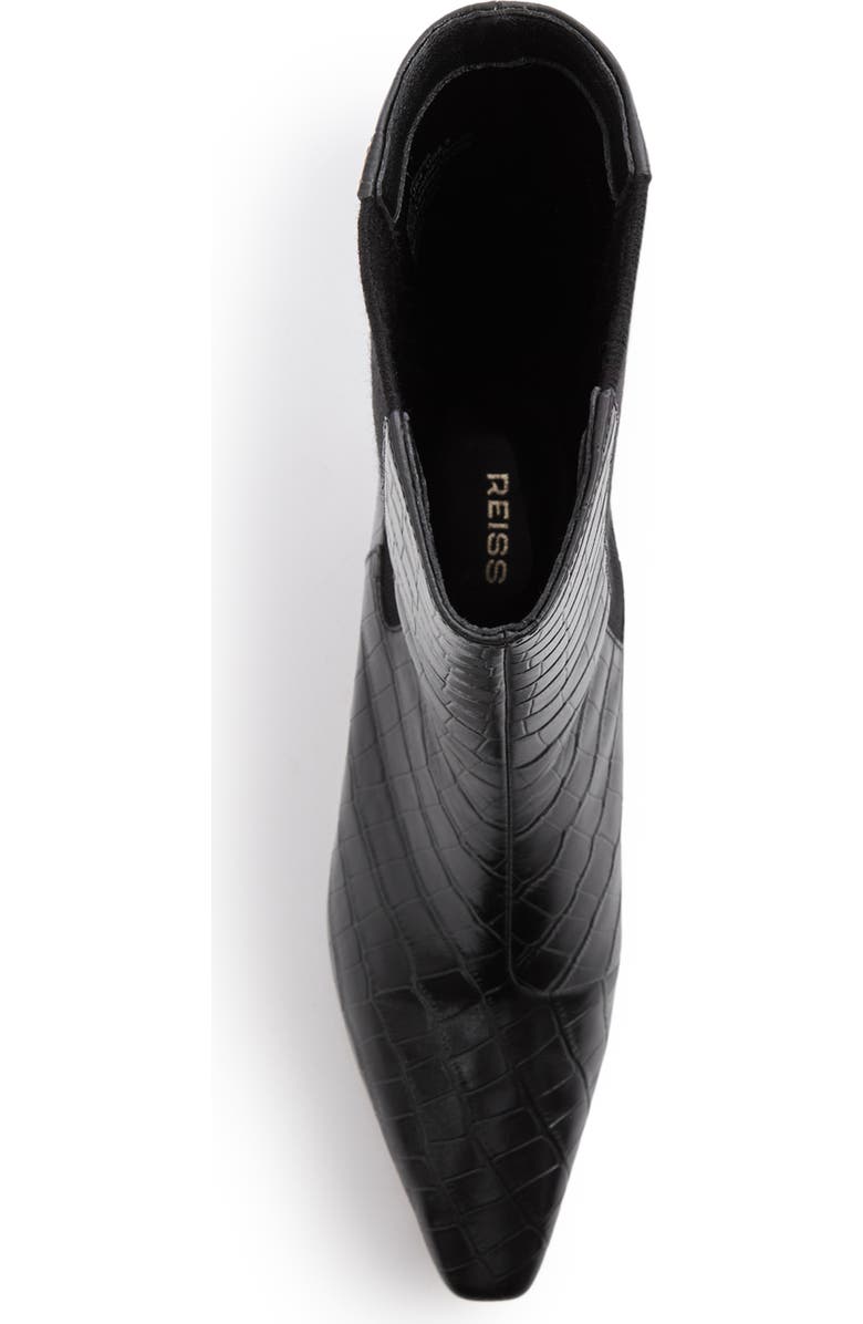 Reiss Mina Croc Embossed Chelsea Boot, Alternate, color,