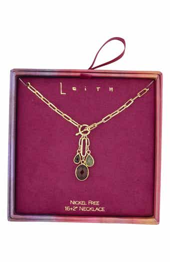 Glass Pendant Toggle Necklace