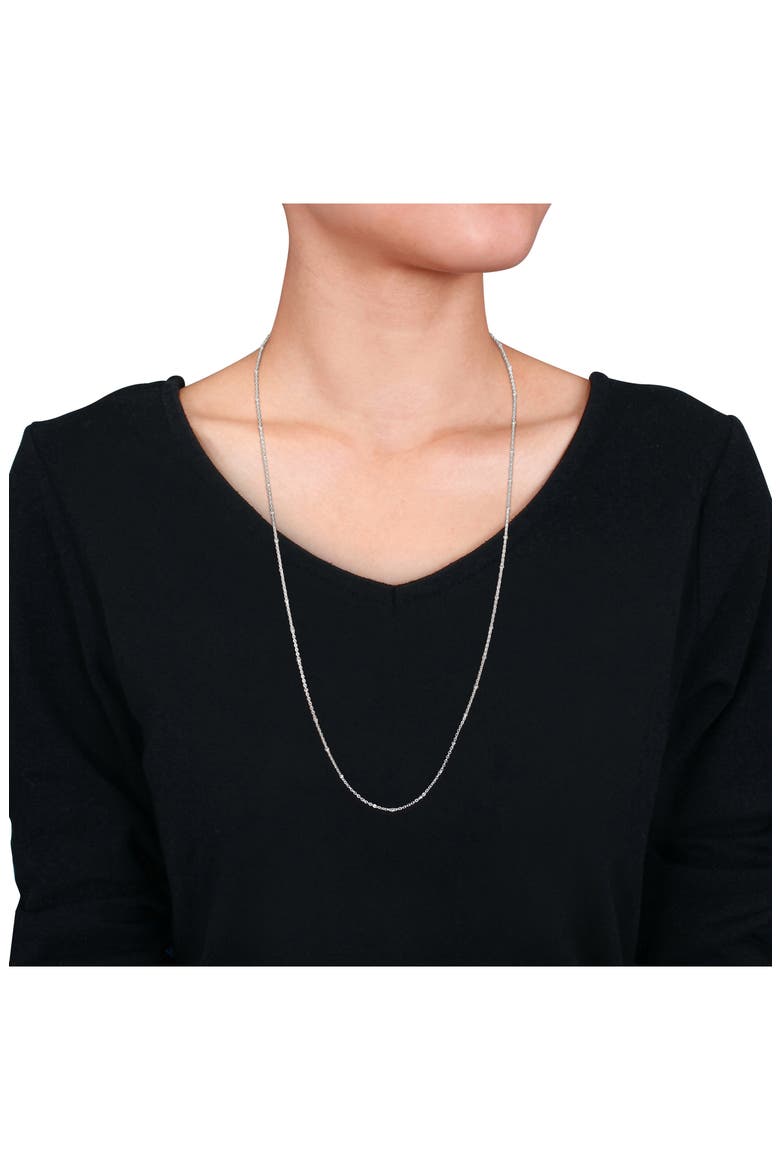 Saturno Bead Station Necklace, 2.1mm, Alternate, color, SILVER
