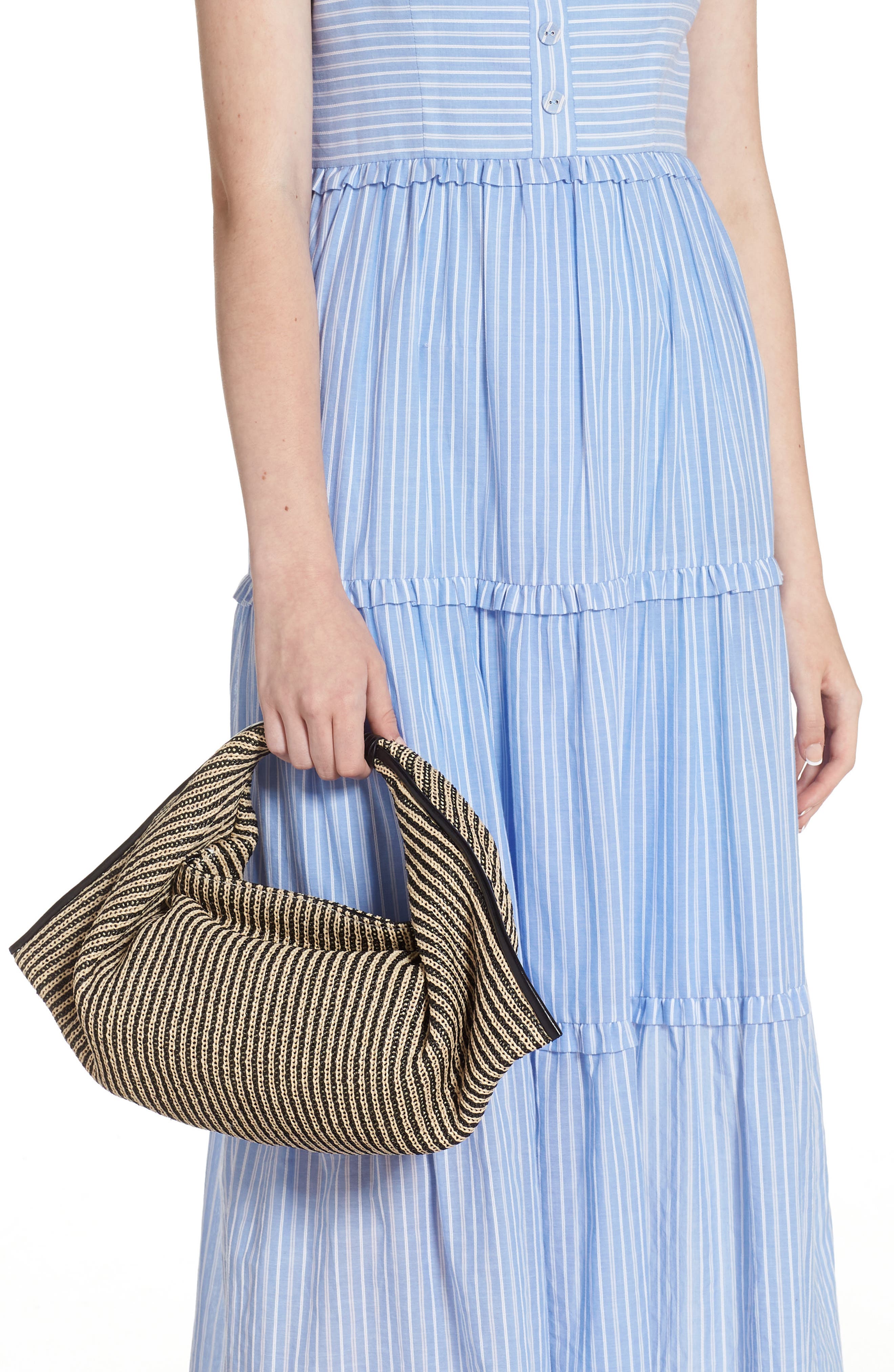 STAUD Jetson Raffia Shoulder Bag, Alternate, color, 