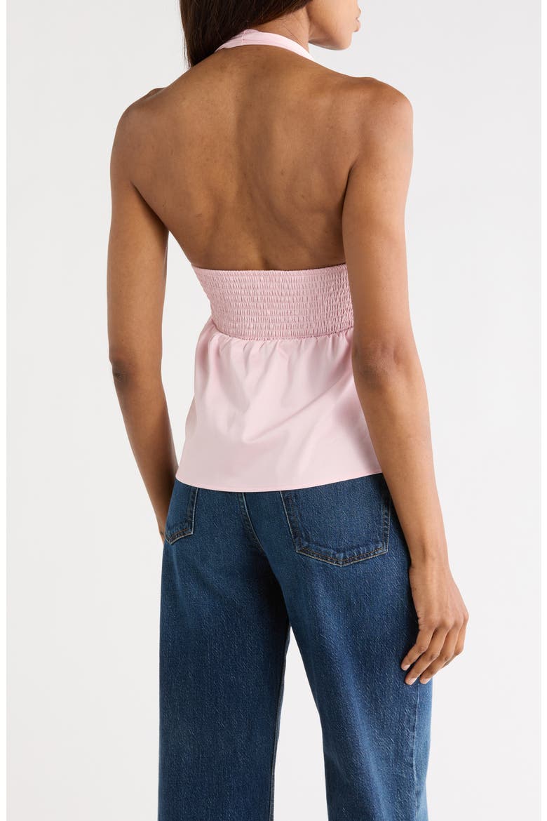Cotton Blend Halter Top, Alternate, color, PINK PINKESQUE