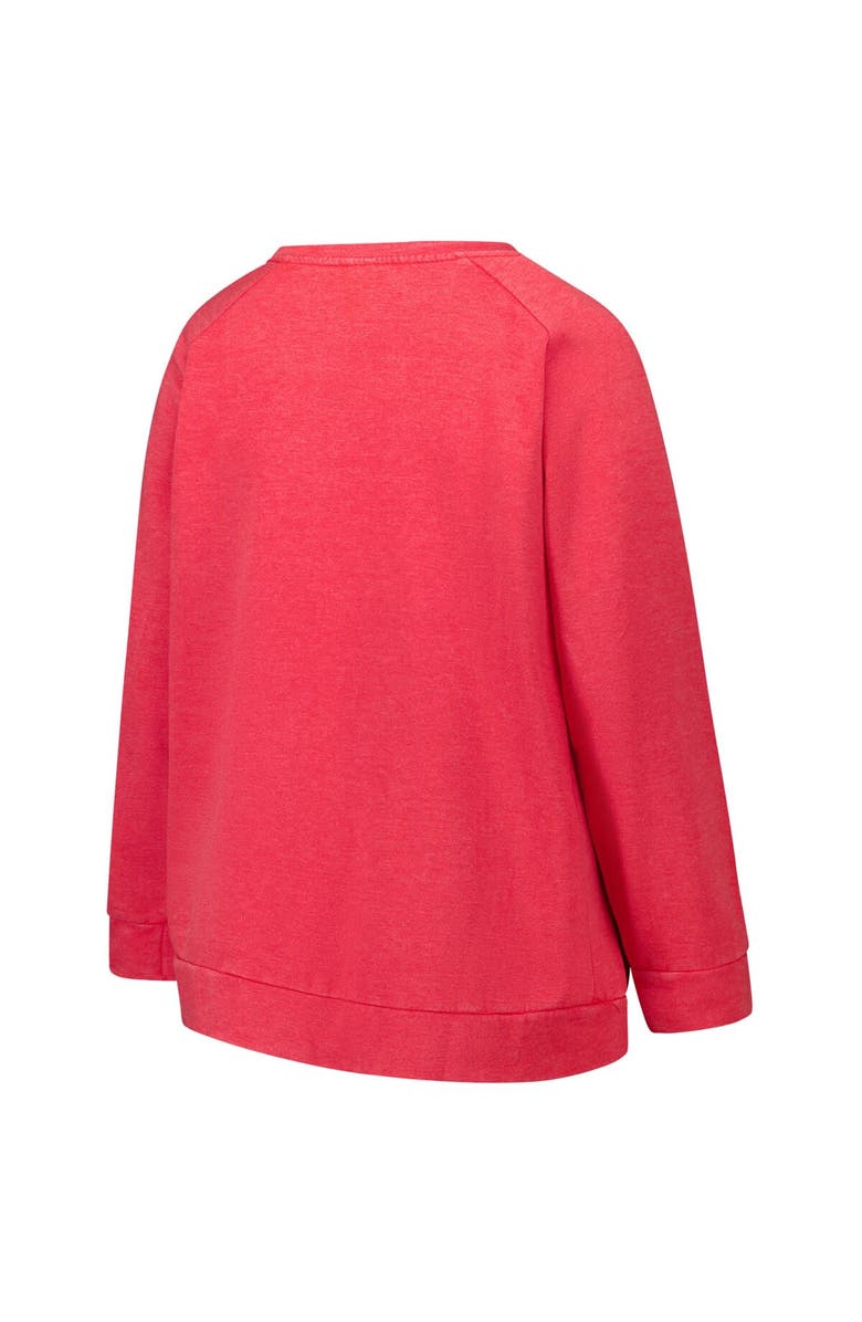 PROFILE Women's Fanatics Red Kansas City Chiefs Acid Wash Raglan Pullover Sweatshirt, Alternate, color, Red