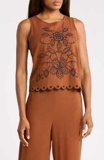 Embroidered Tank Top