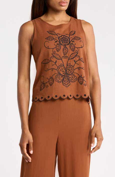 Embroidered Tank Top