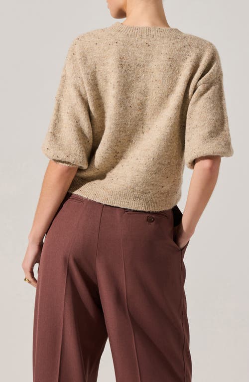 Astr The Label Colette Elbow Sleeve Sweater In Brown