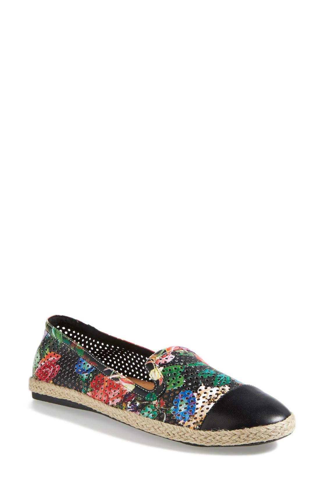 KENDALL + KYLIE Madden Girl 'Poppyy' Espadrille Flat, Main, color, FLORAL/ BLACK