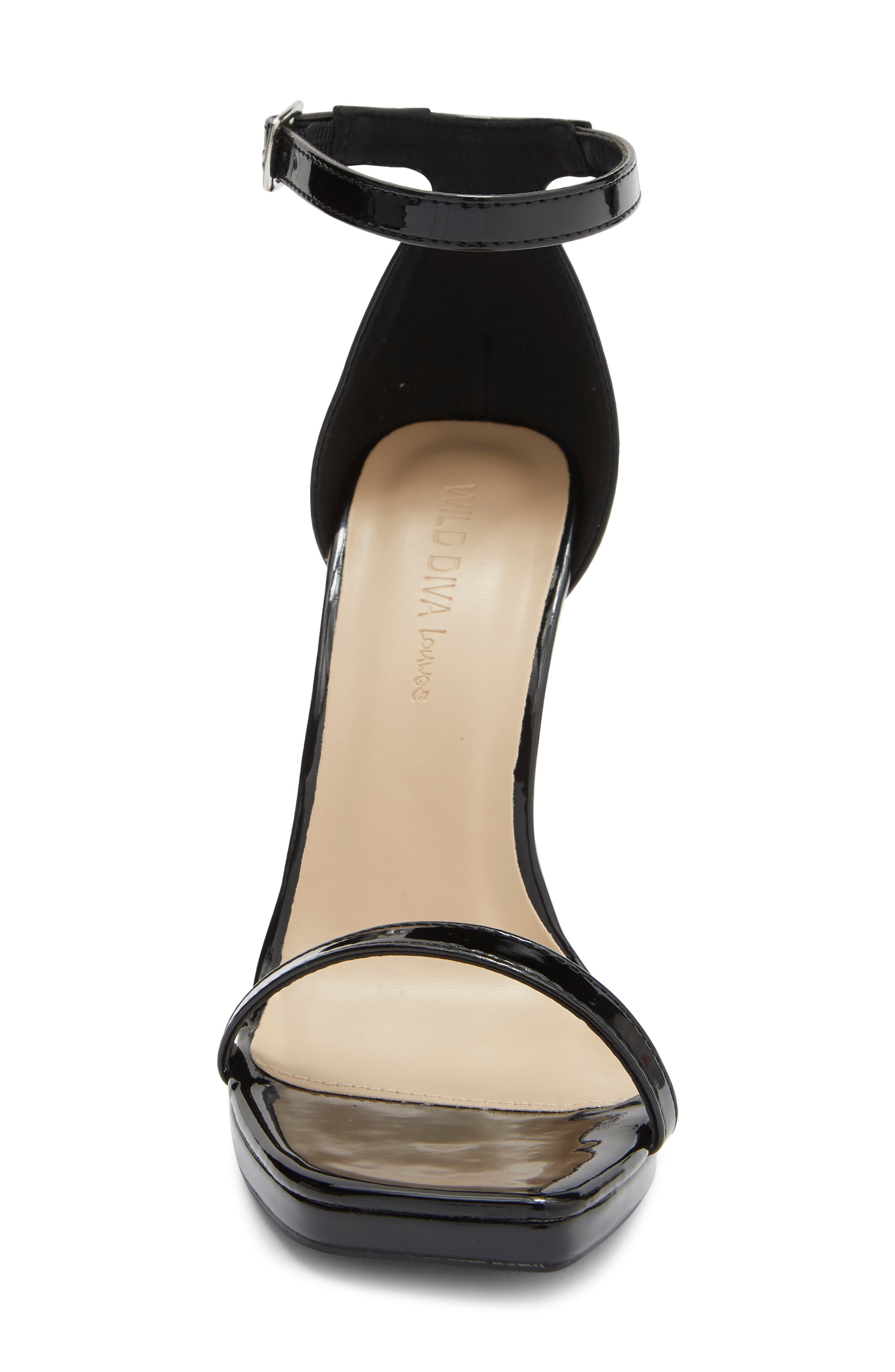 Lunna Ankle Strap Sandal, Alternate, color, BLACK