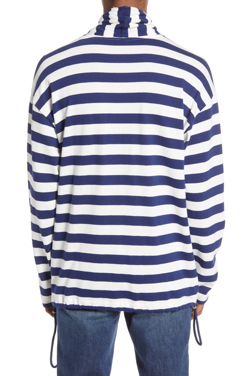 Scotch & Soda Stripe Funnel Neck Pullover, Alternate, color,