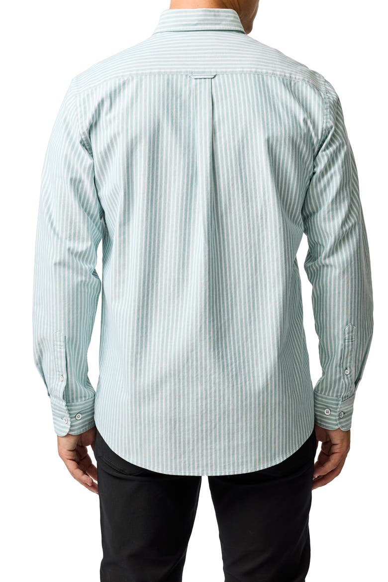 Oxford Stripe Button-Down Shirt, Alternate, color, LAWN