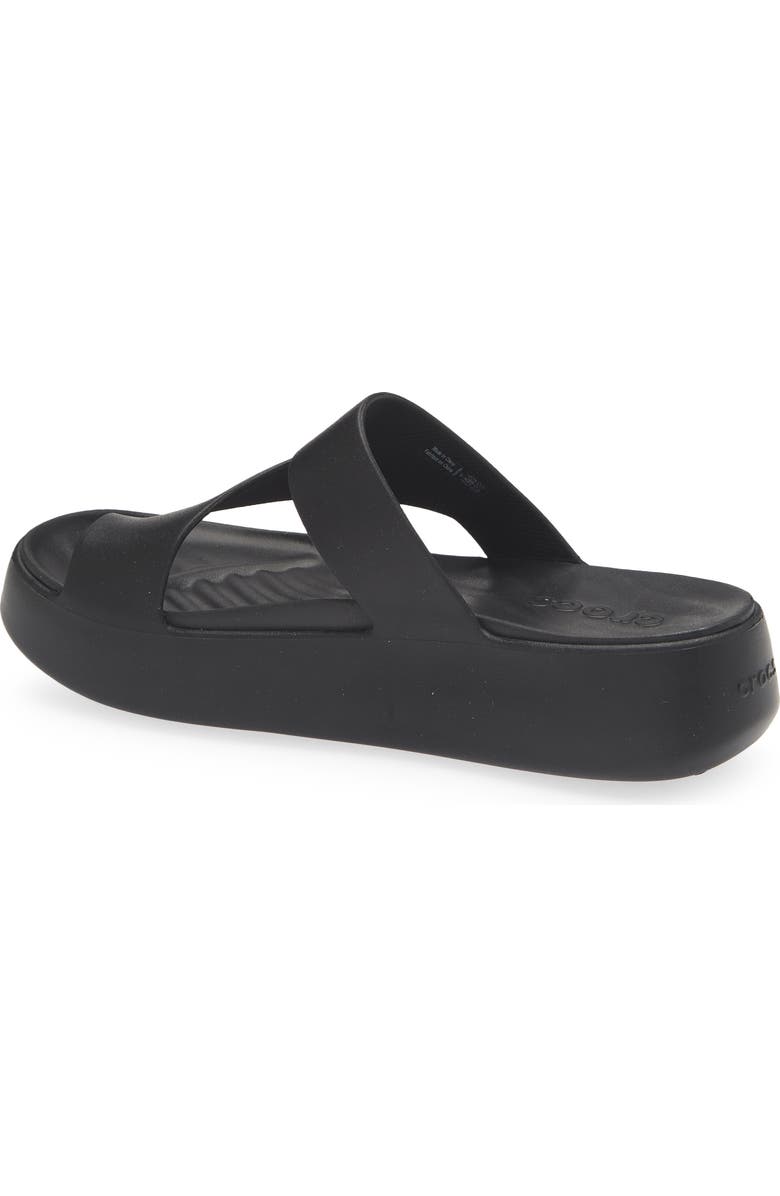 CROCS Getaway Toe Loop Waterproof Platform Sandal, Alternate, color, Black