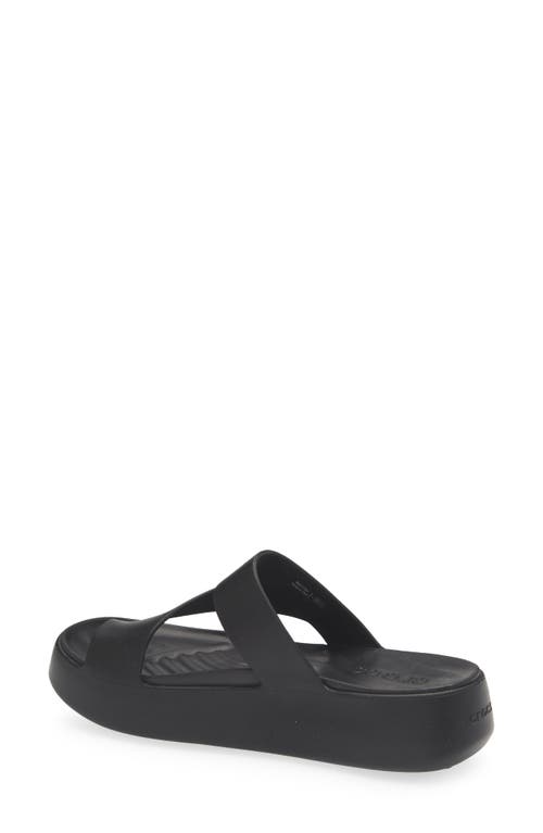 Crocs Getaway Toe Loop Platform Sandal In Black