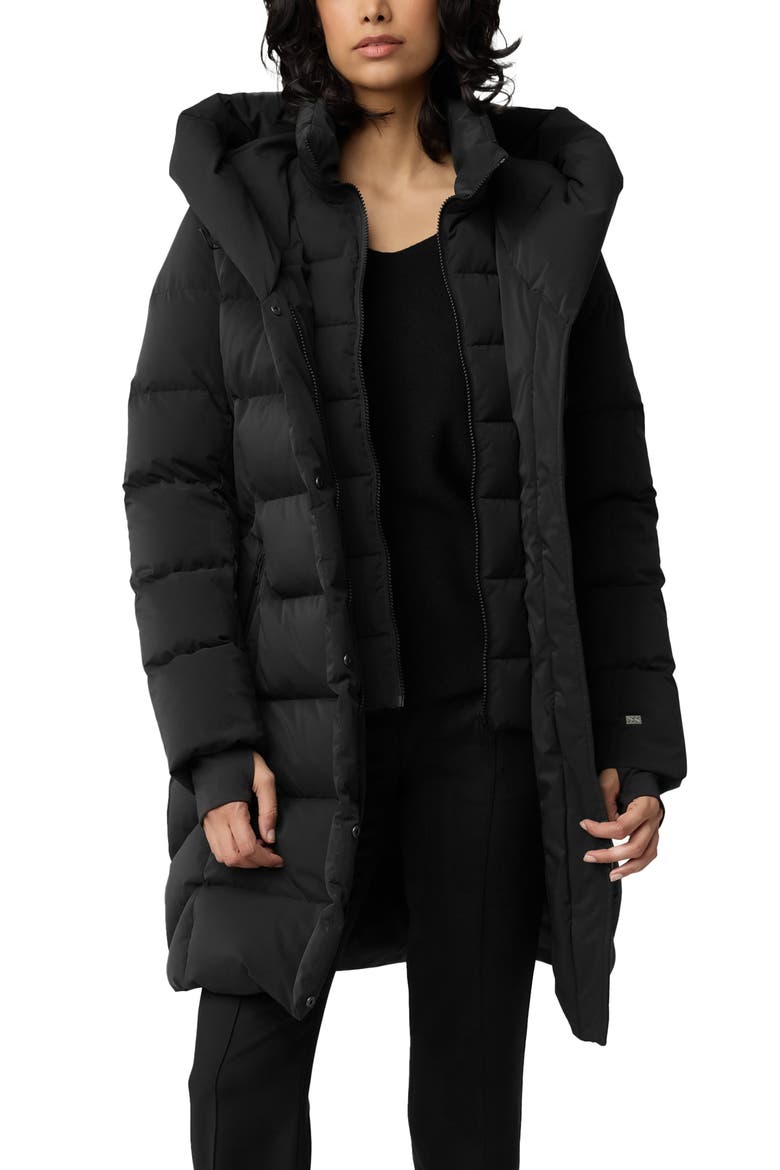 Sonny Water Repellent 700 Fill Power Down Coat, Alternate, color, BLACK