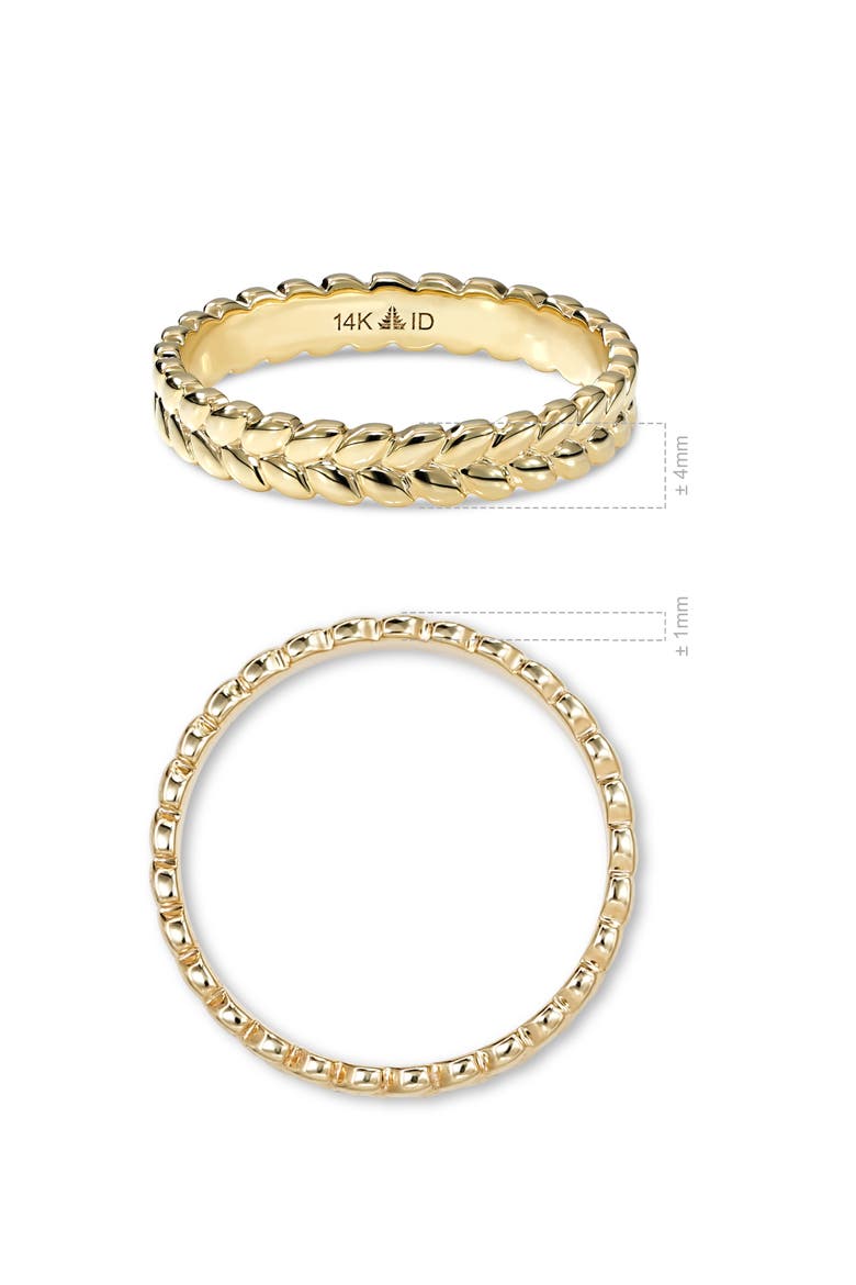 Wheat Ring in 14K Gold, Alternate, color, Yellow Gold
