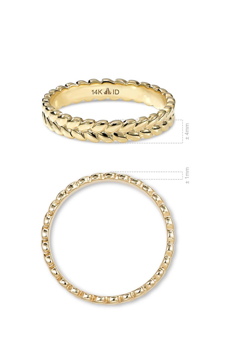 DEVATA Wheat Ring in 14K Gold, Alternate, color, Yellow Gold