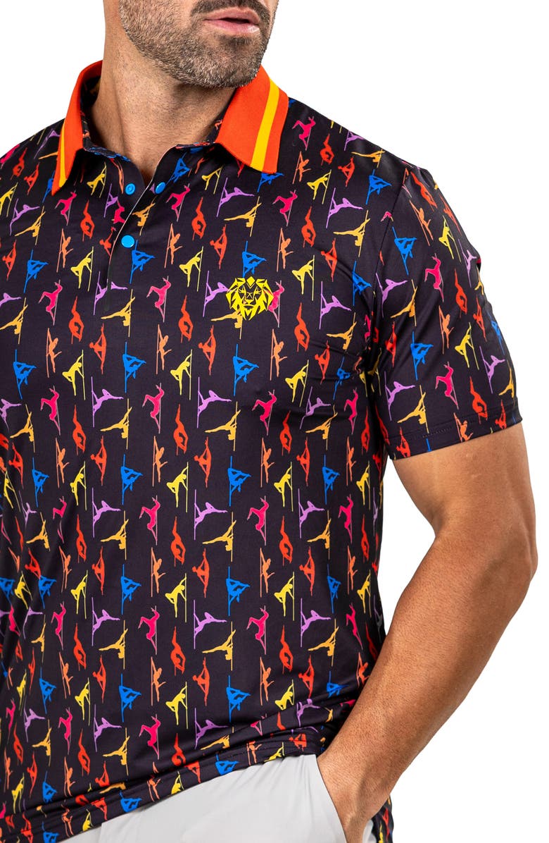 Maceoo Martyr Print Golf Polo, Alternate, color, 