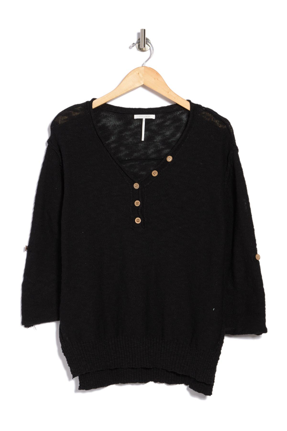 STITCHDROP Slub V-Neck Button Henley (Women) | Nordstromrack
