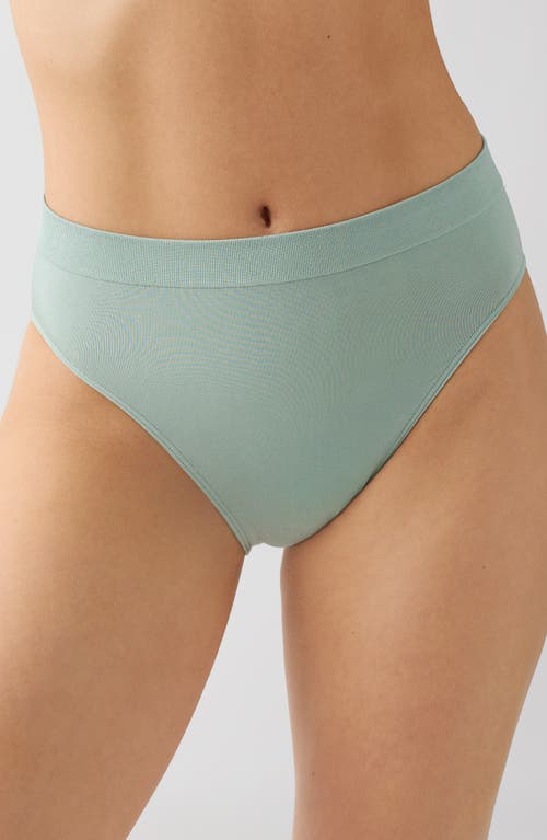 Wacoal B. Smooth Seamless High-cut Briefs In Green