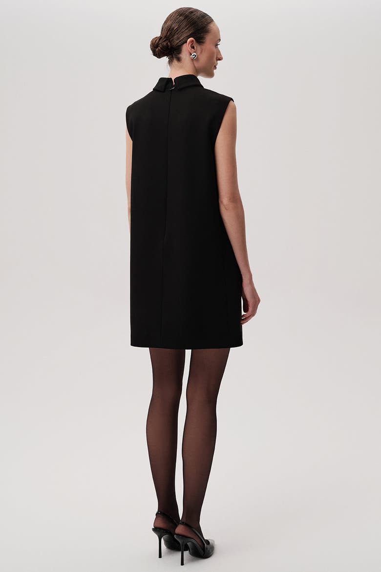 Sleeveless Shirt Collar Dress, Alternate, color, BLACK