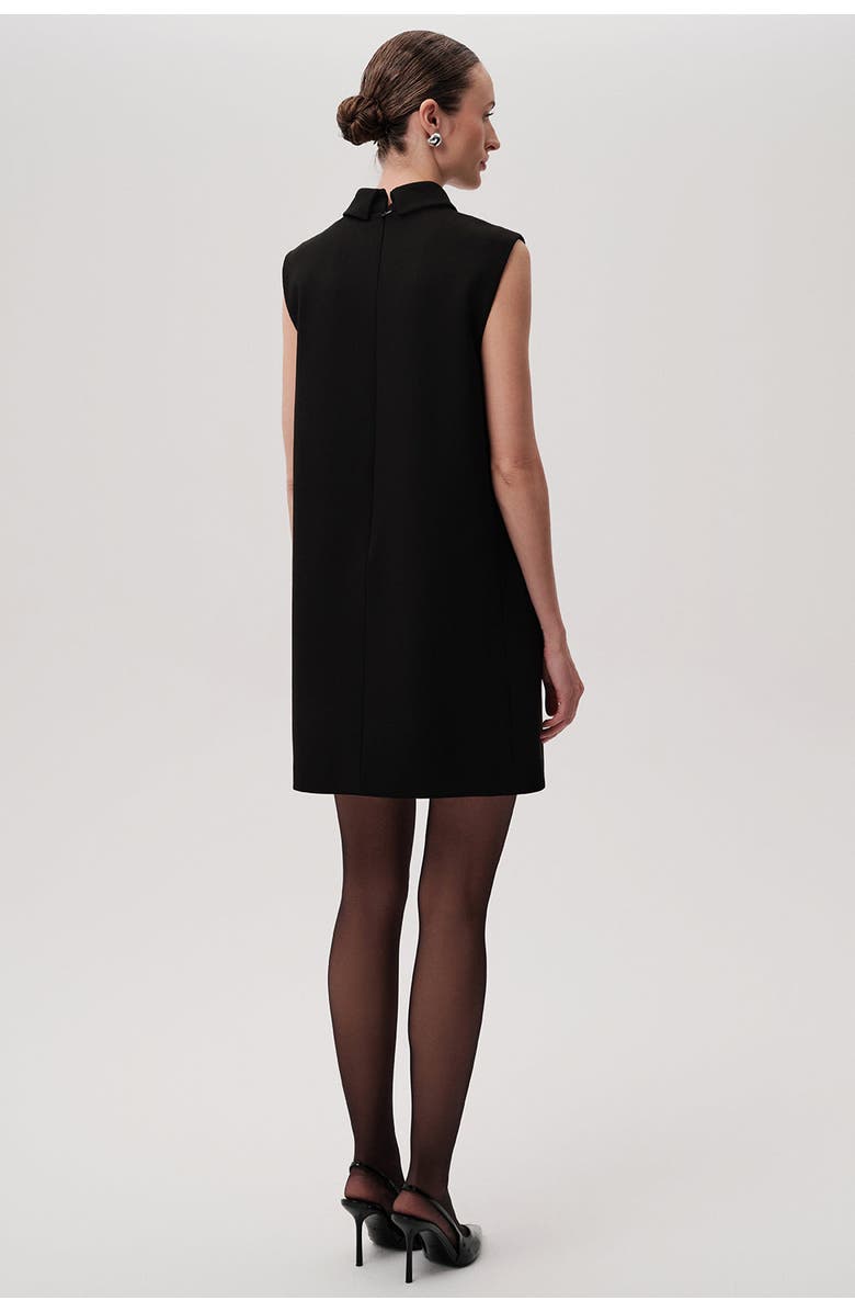 Exquise Sleeveless Shirt Collar Dress, Alternate, color, Black