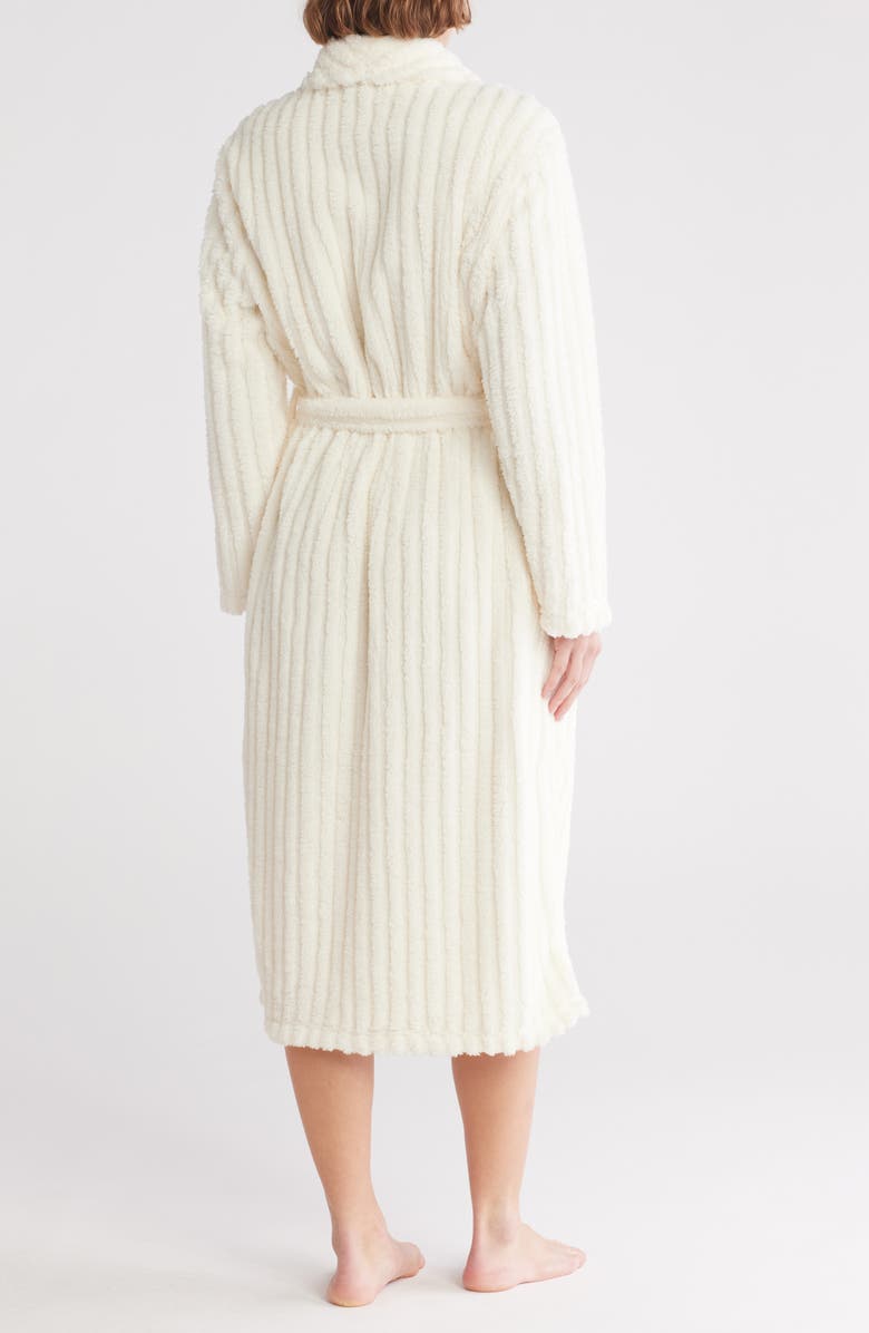NORDSTROM RACK Textured Plush Fleece Robe, Alternate, color, Ivory Egret