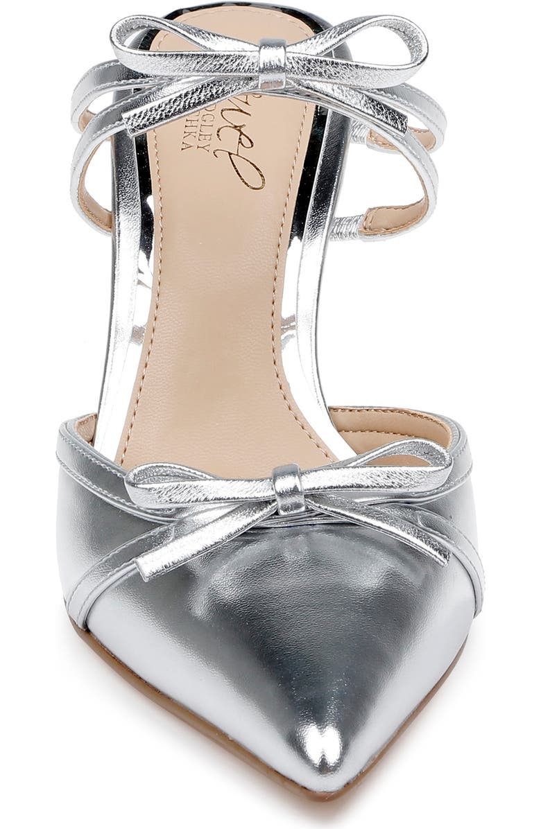 Jewel Badgley Mischka Klarise Pointed Toe Mule, Alternate, color, Silver Metallic
