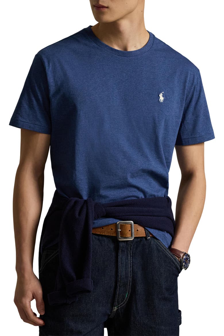 Classic Fit Jersey Crewneck T-Shirt, Main, color, BLUE HTR