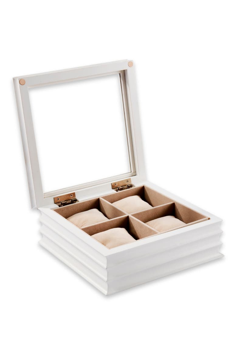 Bash Wooden Watch Case, Alternate, color, WHITE
