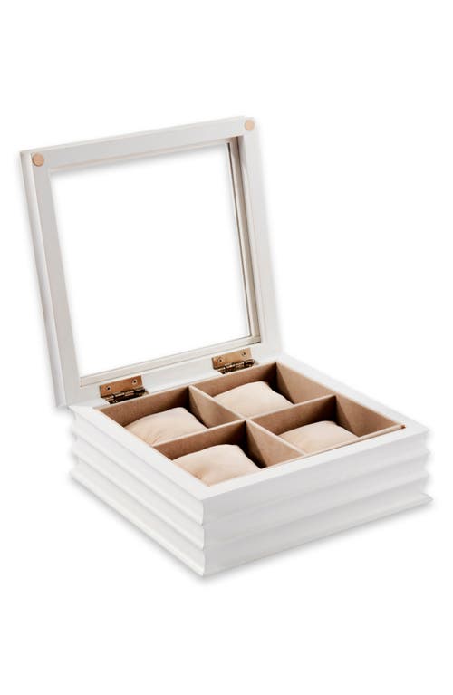 Bey-berk Bash Wooden Watch Case In White