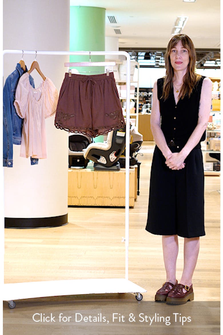 Comte Eyelet Detail Drawstring Shorts video