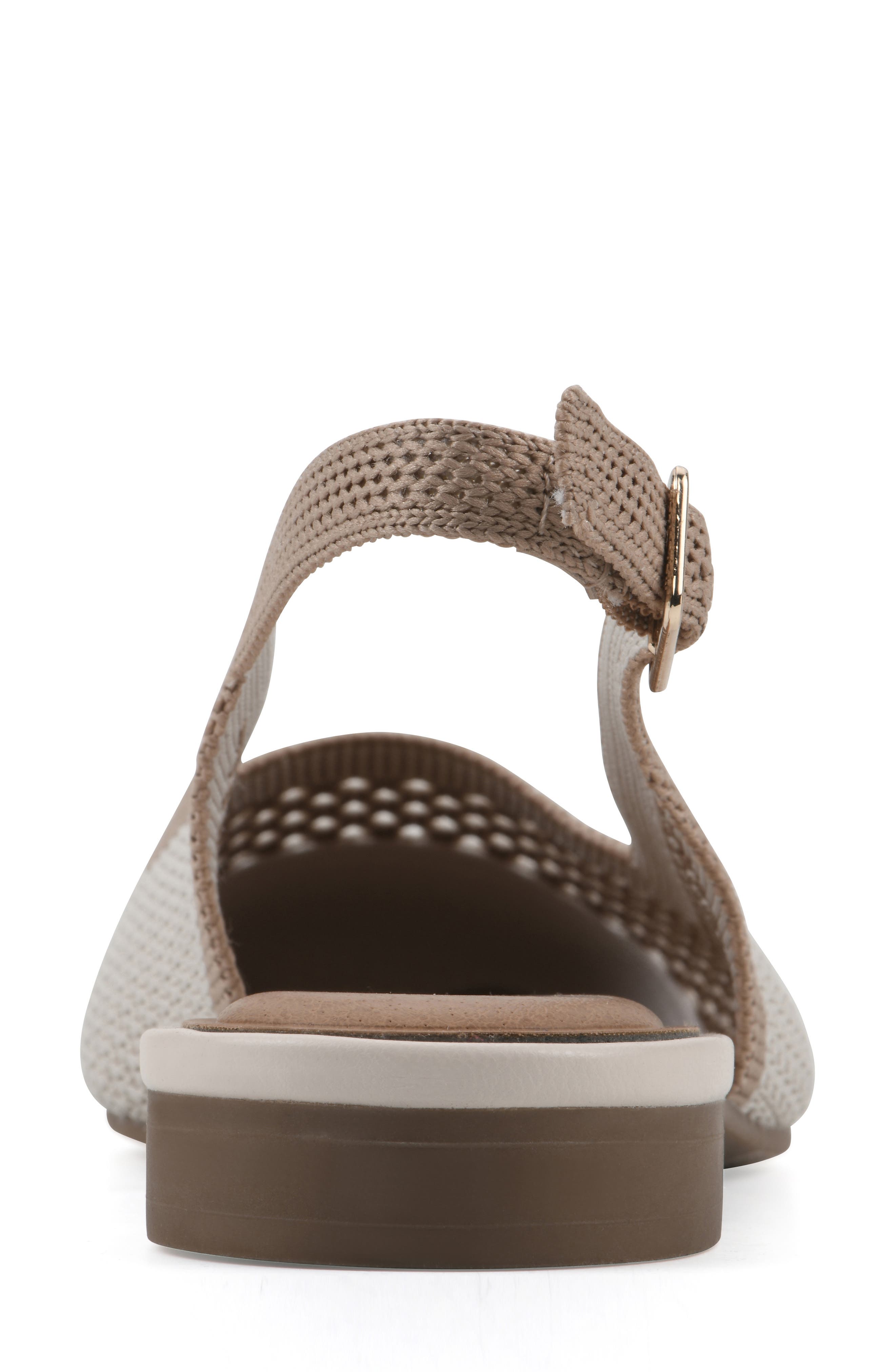 Bonie Slingback Flat, Alternate, color, CREAM/ TAN MULTI