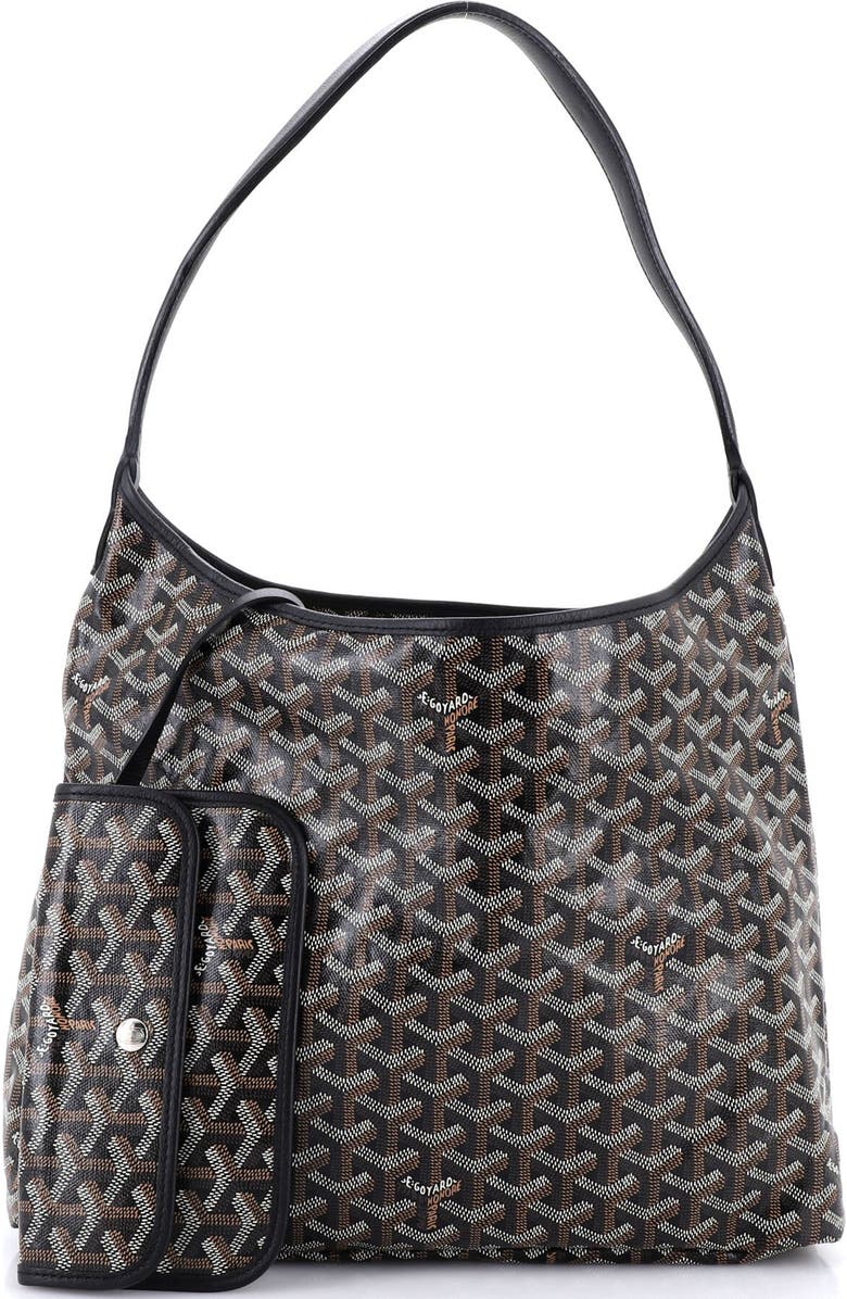 Pre-Owned Goyard Boheme Hobo Coated Canvas, Alternate, color, Black